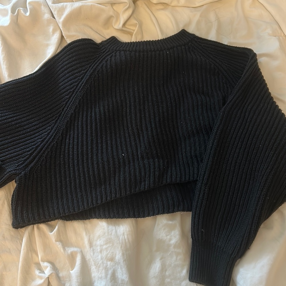 cropped black sweater